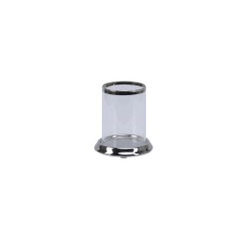 Lyslykt Telys Med Glass Sølv 8cm