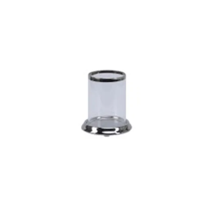 Hovedbilde Lyslykt Telys Med Glass Sølv 8cm