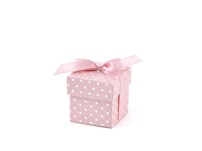 Hovedbilde Gaveeske m/bånd Dots Rosa 10-pk
