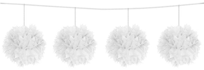 Hovedbilde Pom Poms Girlander Hvit 3 meter