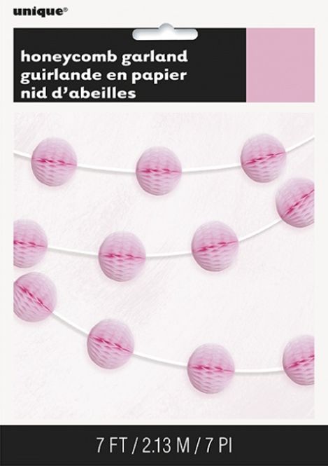 Hovedbilde Mini Honeycombs Ball Rosa Girlander 214cm