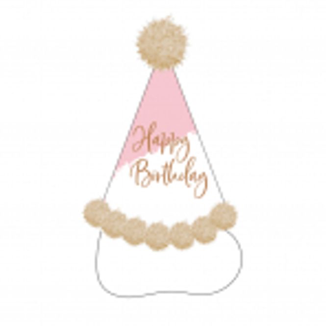 Hovedbilde Partyhatt Happy Birthday Rosegull