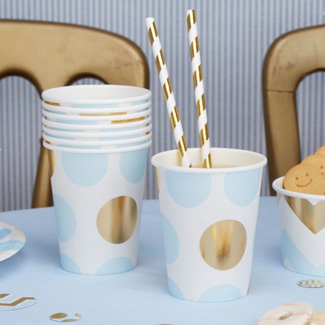 Hovedbilde Pappkrus Pattern Works Blå Gull 8pk