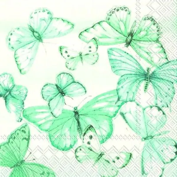 Hovedbilde Servietter Ihr Flowery Dance mint Kaffe 20-pk