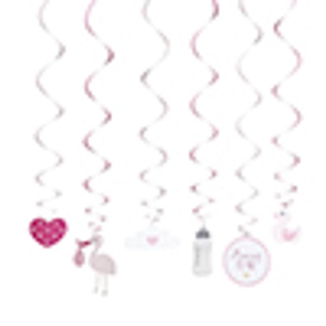 Hovedbilde Mum To Be Swirls Rosa 6-pk