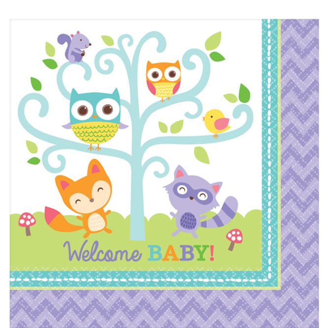 Hovedbilde Woodland Baby Servietter 16-pk