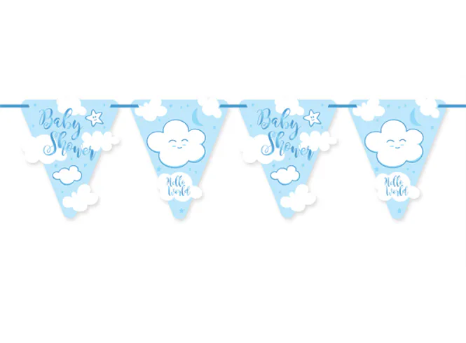 Hovedbilde Babyshower boy blå 1 Papirbanner- 6m