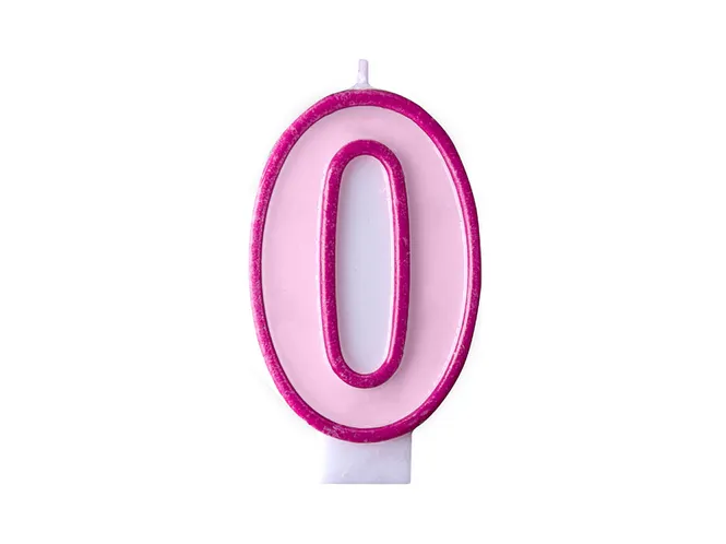 Hovedbilde Bursdagslys 0 Rosa
