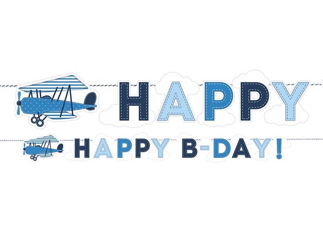 Hovedbilde Happy B Day Little Plane Banner