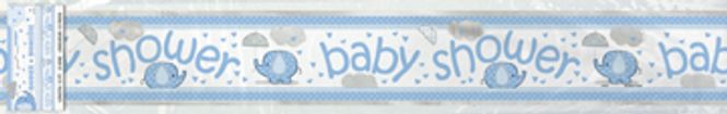 Hovedbilde Blå Elefant Banner Babyshower 3,5m