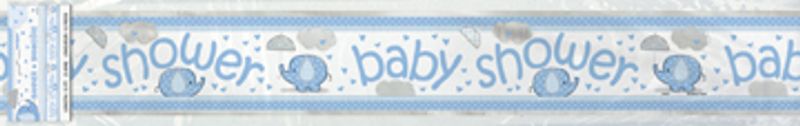 Blå Elefant Banner Babyshower 3,5m