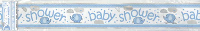 Hovedbilde Blå Elefant Banner Babyshower 3,5m