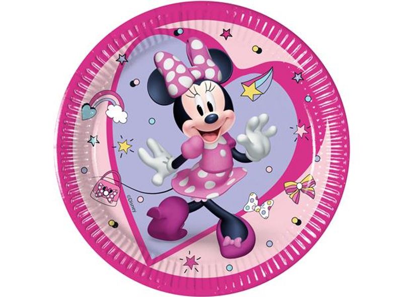 Minni Mus - pappfat 20cm 8 stk