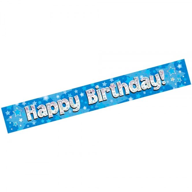 Hovedbilde Happy Birthday Blå S Banner