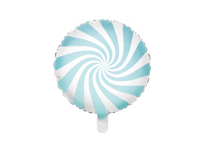 Hovedbilde Folieballong Candy lys blå og hvit