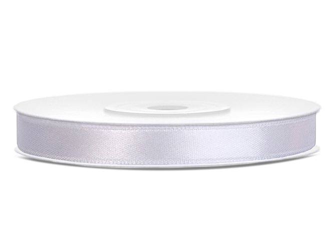 Hovedbilde Satengbånd Hvit 0,6cm 25m