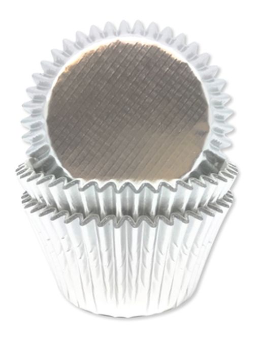 Hovedbilde Cupcakeformer Foil Sølv 45-pk