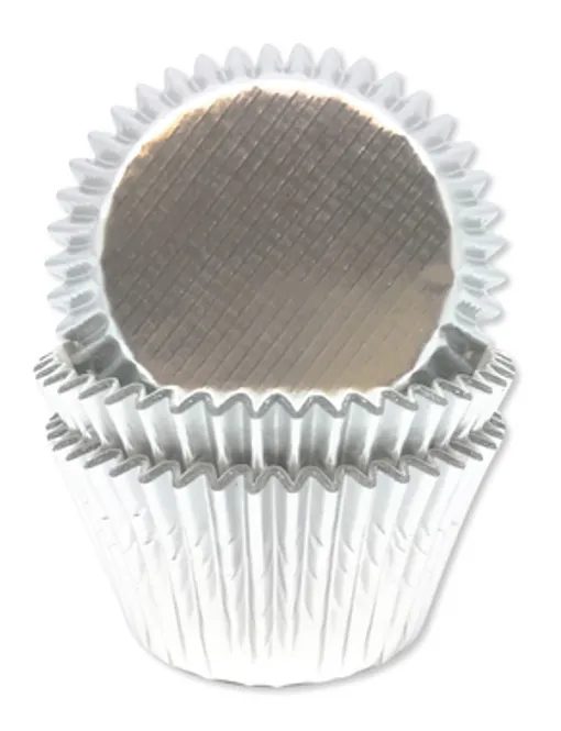 Hovedbilde Cupcakeformer Foil Sølv 45-pk