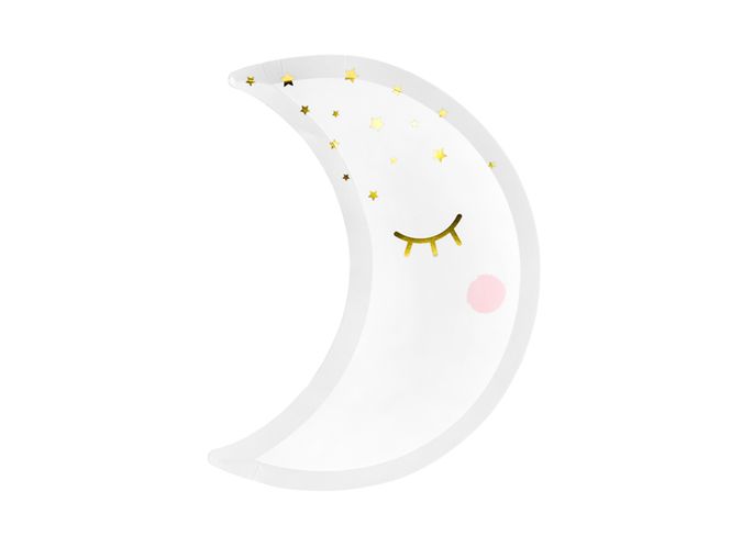 Hovedbilde Papptallerken Hvit Little Star Moon 6-pk