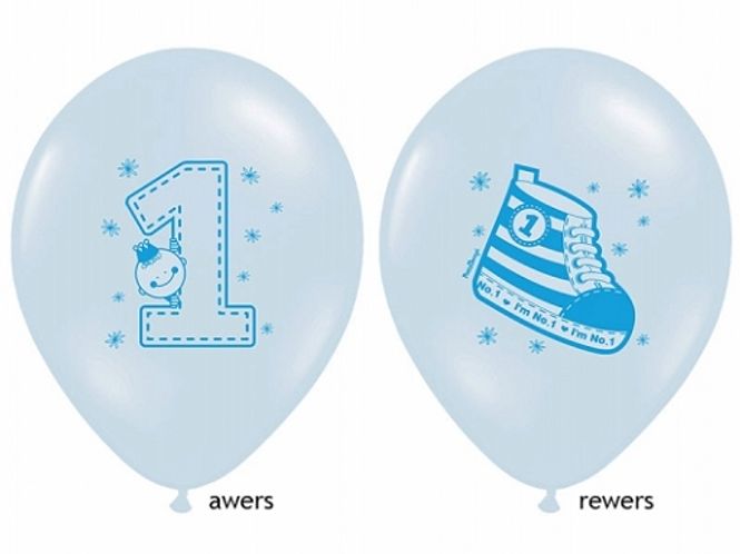 Hovedbilde Ballonger 1 år Sneakers Lyseblå 6-pk