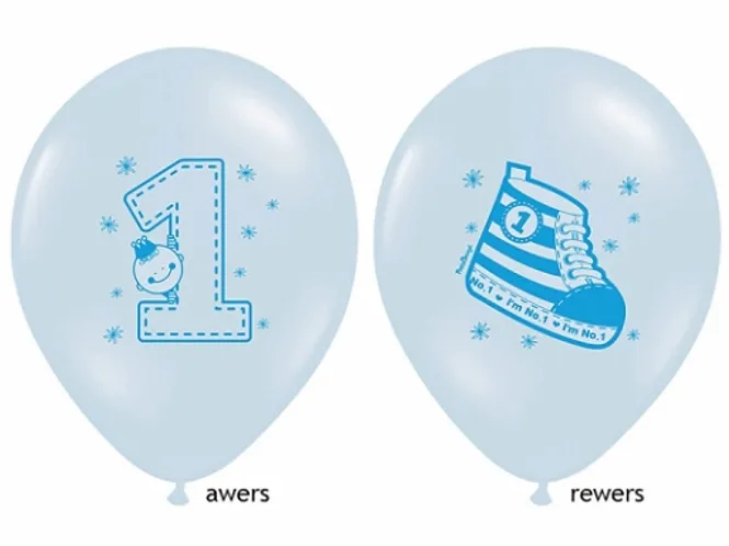 Hovedbilde Ballonger 1 år Sneakers Lyseblå 6-pk