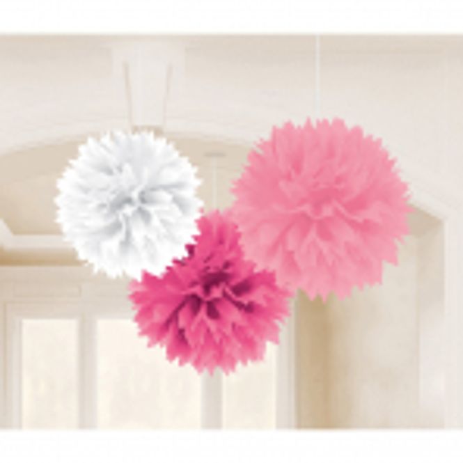 Hovedbilde Pom Poms Rosa/Pink/Hvit 3-pk