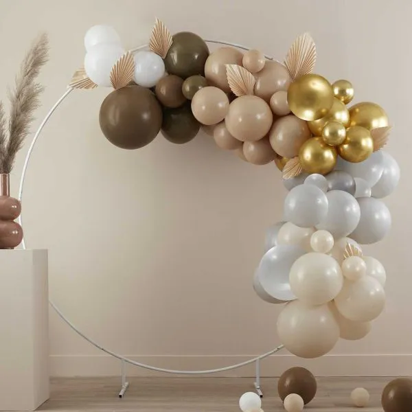 Hovedbilde Ballonsett ballongbue Caramel, brun, gull, grå og ...