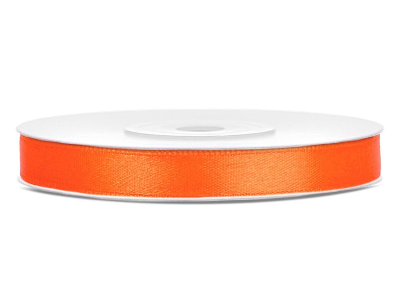 Satengbånd Oransje 0,6cm 25m