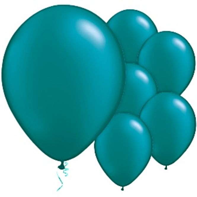 Hovedbilde Ballonger E Mørk Turkis 10-pk 30cm