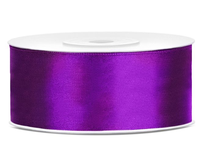 Hovedbilde Satengbånd Mørk Lilla 2,5cm 25m