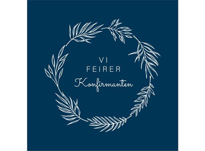 Hovedbilde Servietter Vi feirer Konfirmanten Mørk Blå Lunsj ...