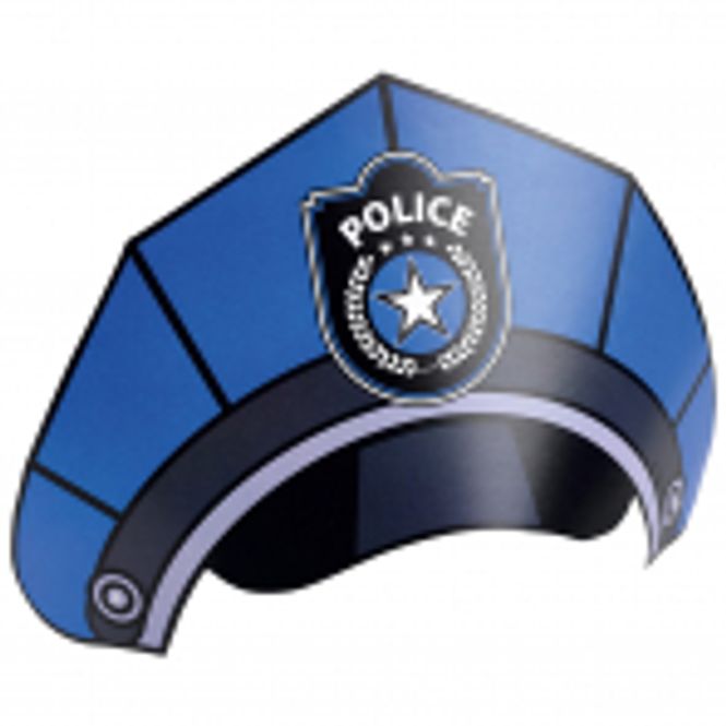 Hovedbilde Party Hatter Police 8-pk