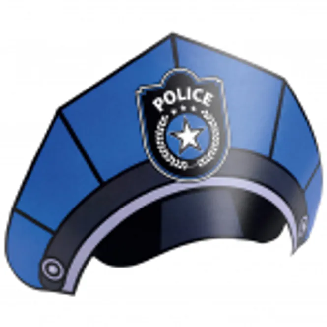 Hovedbilde Party Hatter Police 8-pk