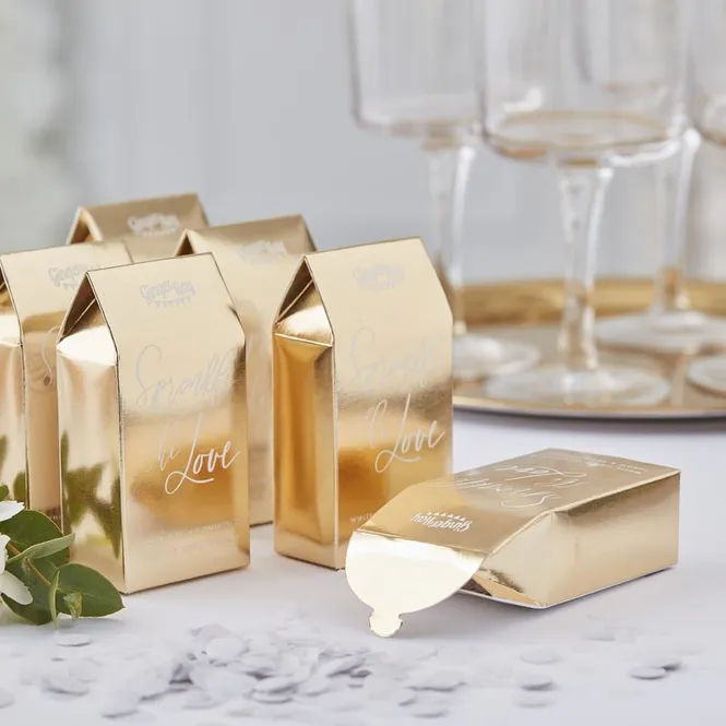 Hovedbilde Eske Med Confetti Gull stk
