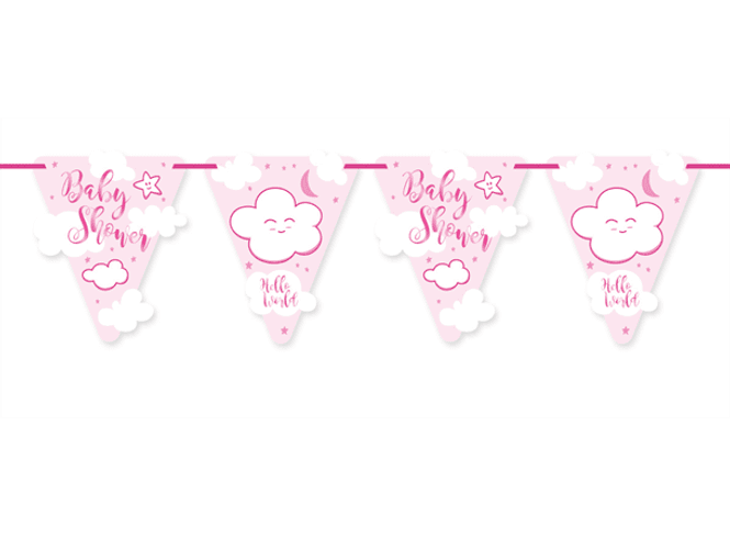 Hovedbilde Babyshower Girl rosa 1 Papirbanner- 6m