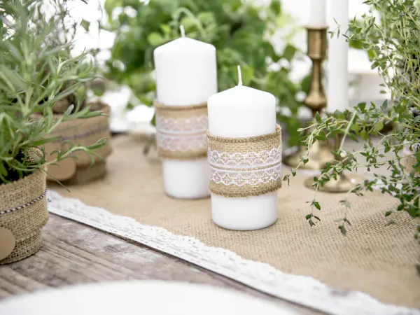 Hovedbilde Bånd jute med blonder 50x5m