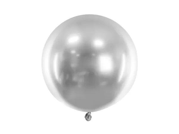 Hovedbilde Stor ballong glossy sølv 60cm