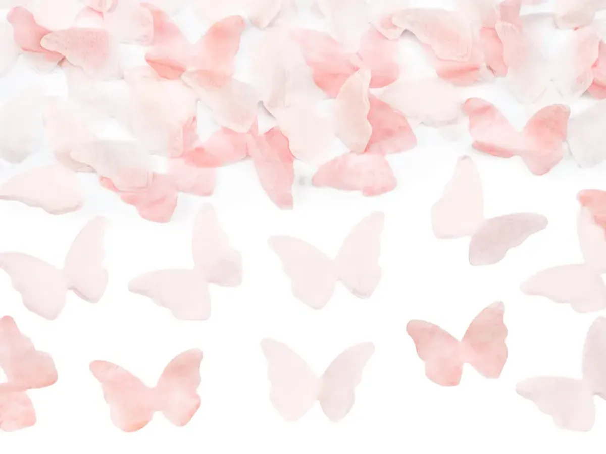Confetti kanon Rosa sommerfugl