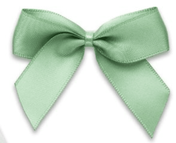 Hovedbilde Satengsløyfe selvklebende sage green 12 pk