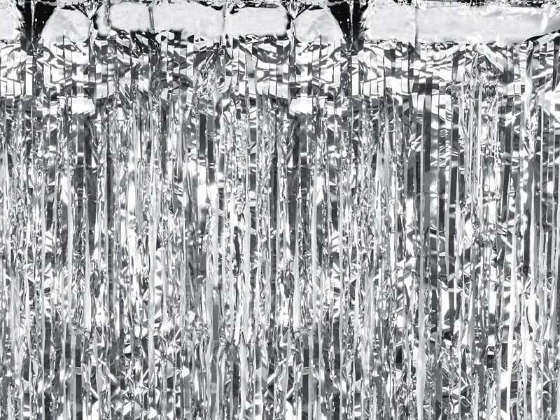 Party curtain sølv 100x200