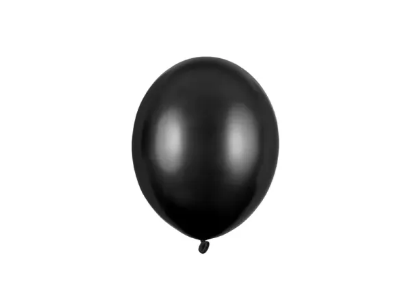 Hovedbilde Ballonger E Svart Metallic 12cm 10-pk 