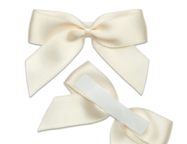 Hovedbilde Satengsløyfe selvklebende krem 12 pk