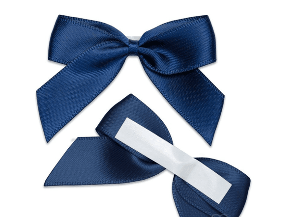 Hovedbilde Satengsløyfe selvklebende navy blue 12 pk