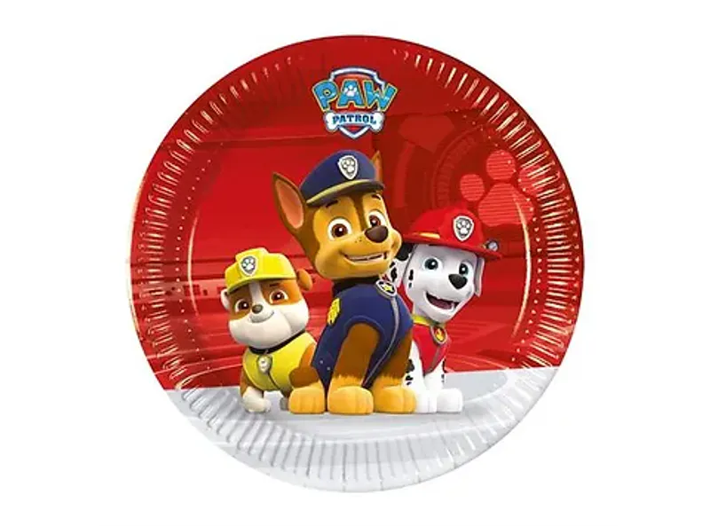 Paw patrol pappfat 20 cm 8 stk 