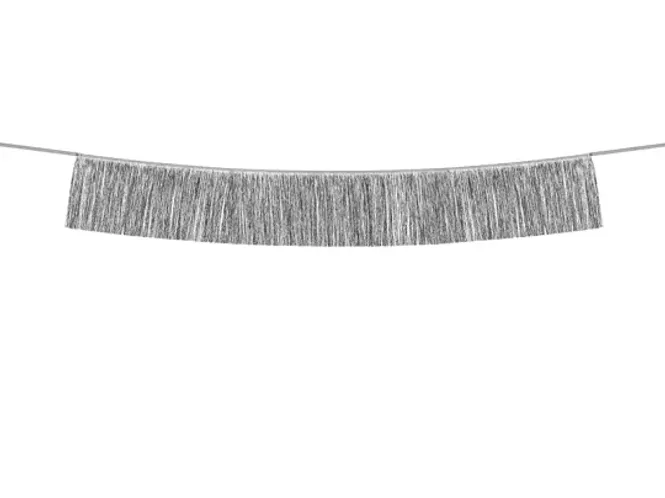 Hovedbilde Frynsegirlander sølv 135cm